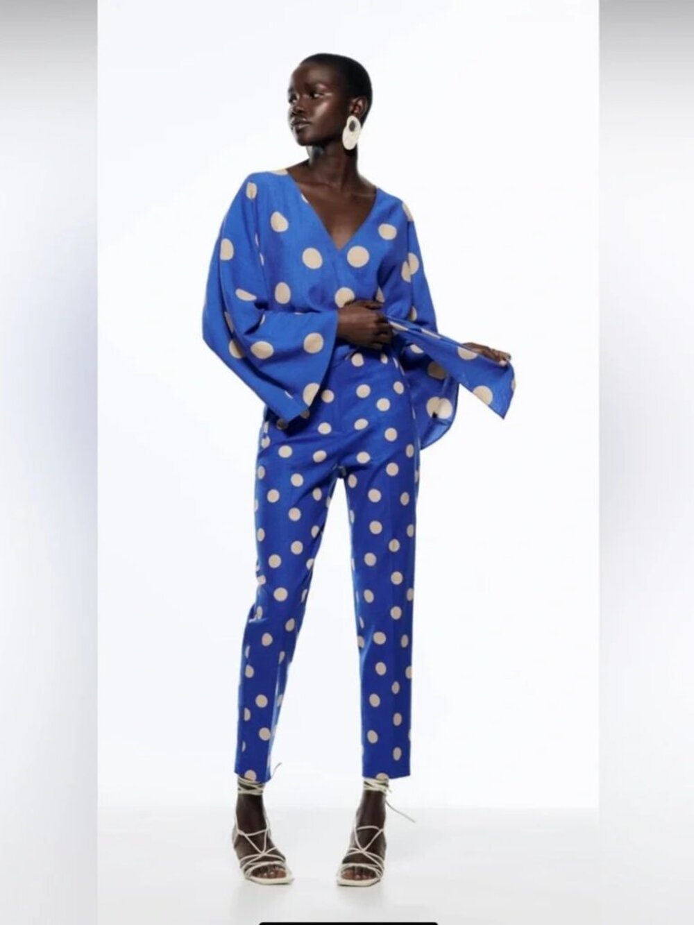 Zara Blue Polka Dot Pants